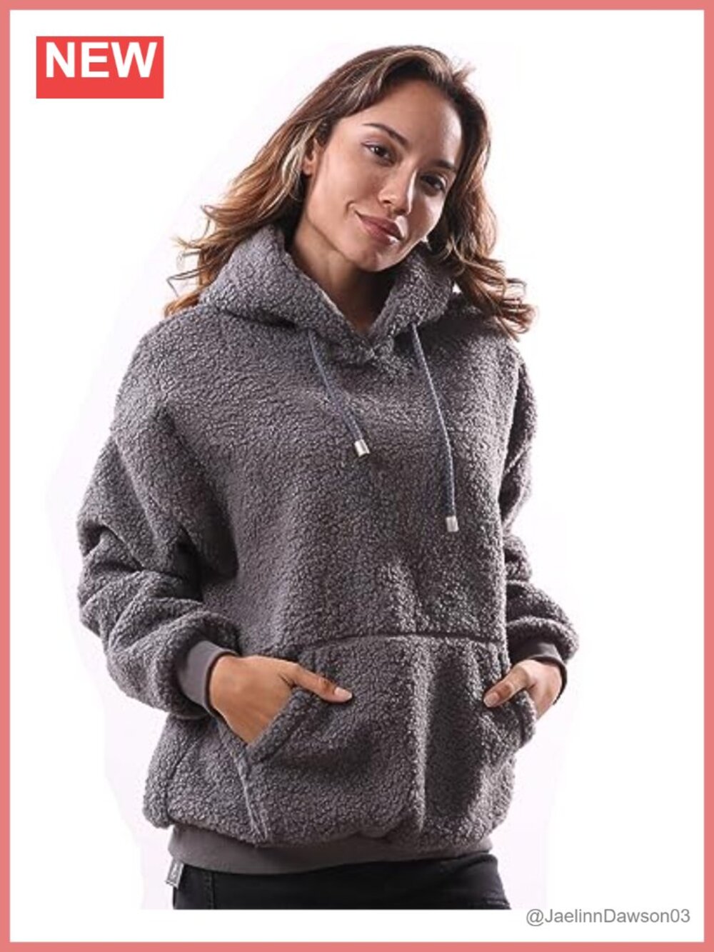 FOURSTEEDS Women Bear Rabbit Ear Sherpa Fleece Hooded Cardigan Coat